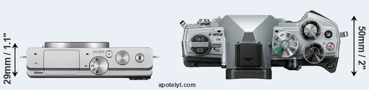 Compare J4 versus E-M5 III top