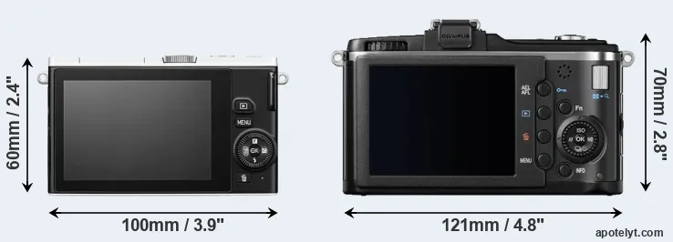 Comparison J4 or E-P2 rear