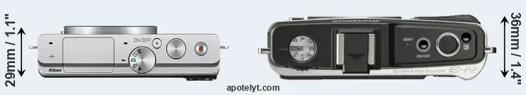 Compare J4 versus E-P2 top