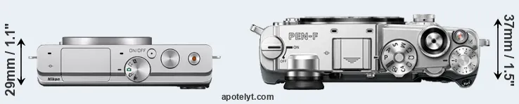 Compare J4 versus PEN-F top