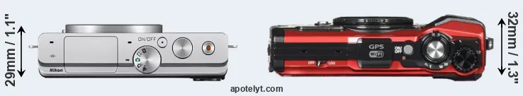 Compare J4 versus TG-5 top