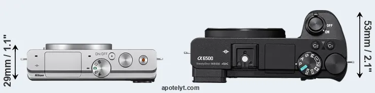 Compare J4 versus A6500 top
