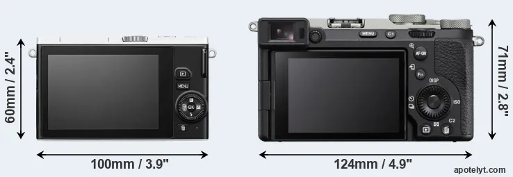 Comparison J4 or A7C II rear