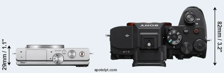 Compare J4 versus A7R V top