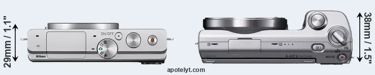 Compare J4 versus NEX-5 top