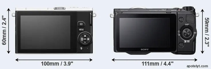 Comparison J4 or NEX-5R rear