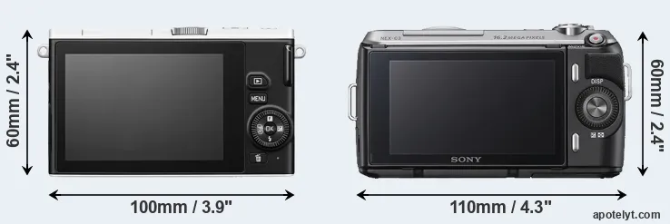Comparison J4 or NEX-C3 rear