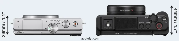 Compare J4 versus ZV-1 top