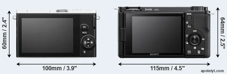 Comparison J4 or ZV-E10 rear