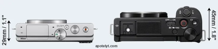Compare J4 versus ZV-E10 top
