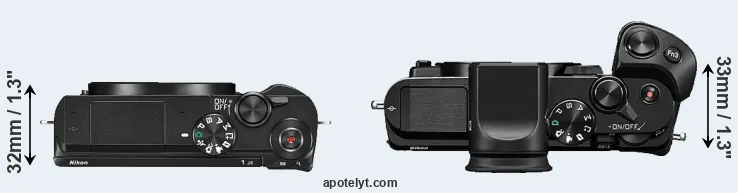 Compare J5 versus V3 top