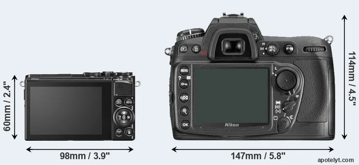 Comparison J5 or D300 rear