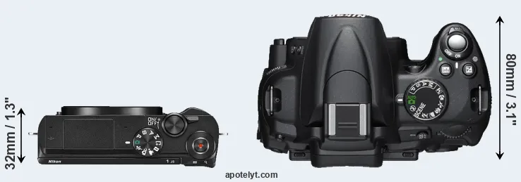 Compare J5 versus D5000 top