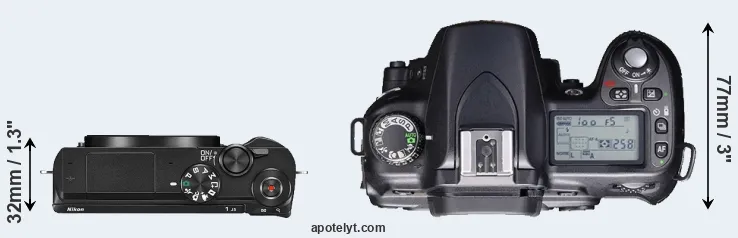 Compare J5 versus D80 top