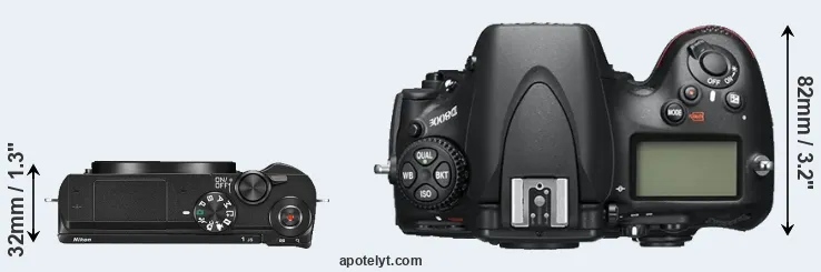Compare J5 versus D800E top