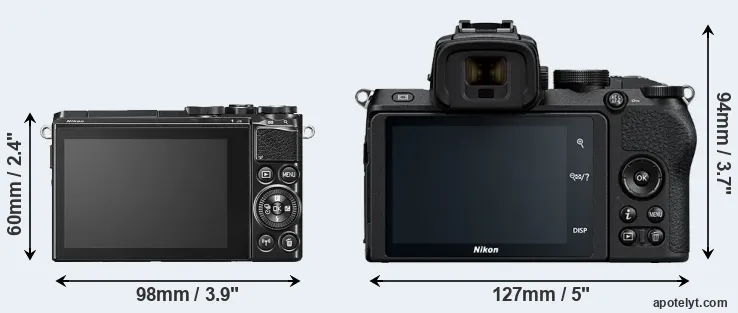 Comparison J5 or Z50 rear