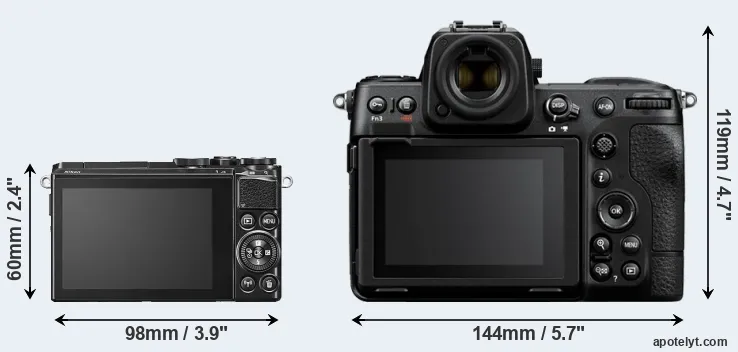 Comparison J5 or Z8 rear