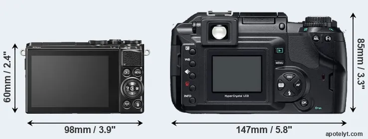 Comparison J5 or E-300 rear