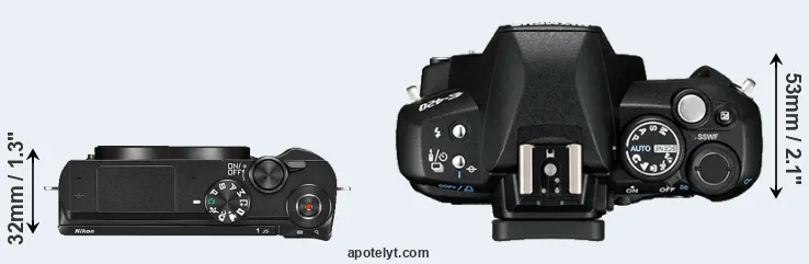 Compare J5 versus E-420 top