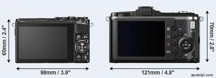 Comparison J5 or E-P2 rear