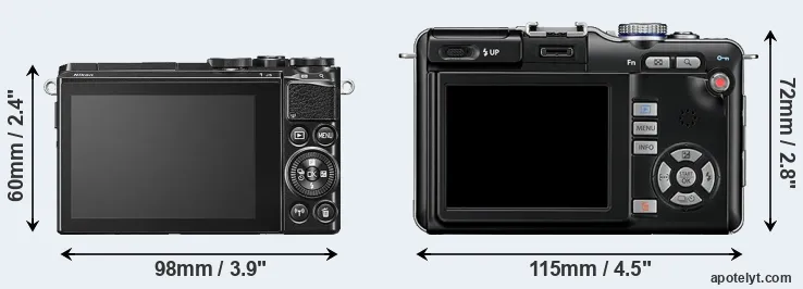 Comparison J5 or E-PL1 rear