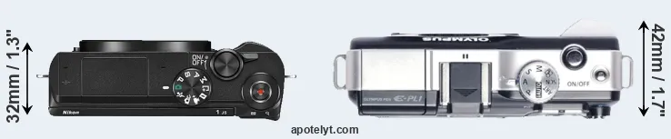 Compare J5 versus E-PL1 top
