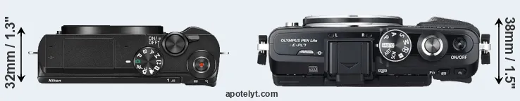Compare J5 versus E-PL7 top