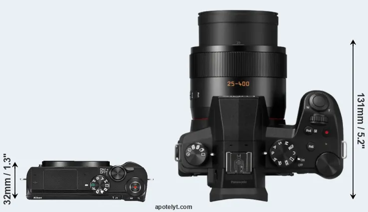 Compare J5 versus FZ1000 II top