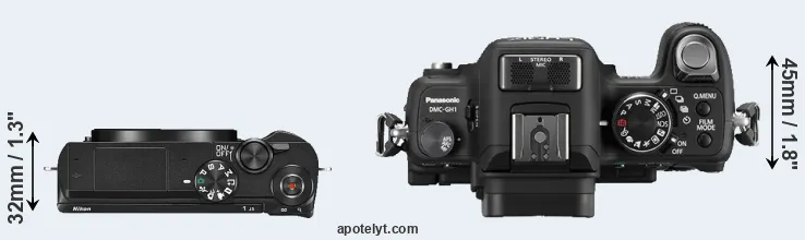 Compare J5 versus GH1 top