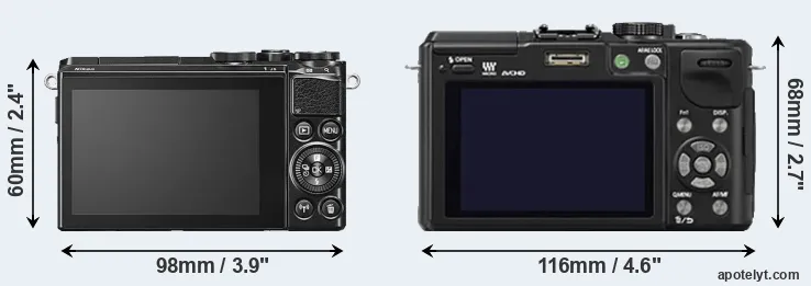 Comparison J5 or GX1 rear