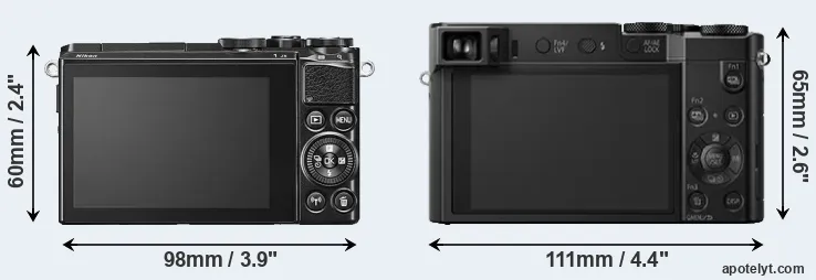 Comparison J5 or TZ100 rear