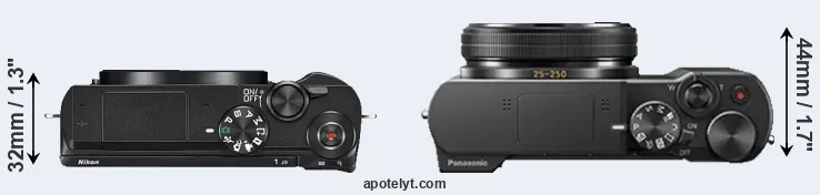 Compare J5 versus TZ100 top