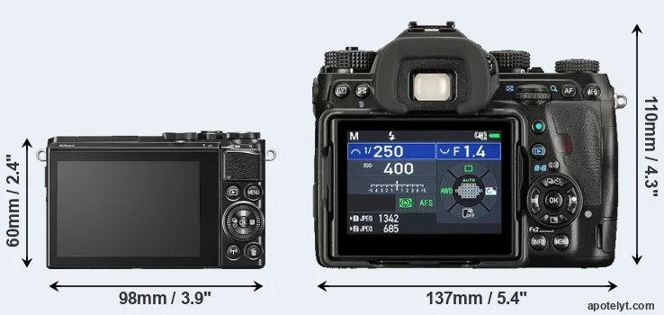 Comparison J5 or K-1 II rear