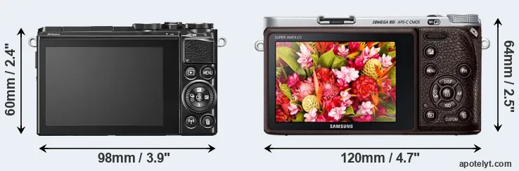 Comparison J5 or NX500 rear