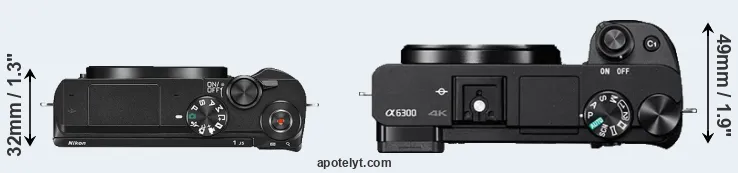 Compare J5 versus A6300 top