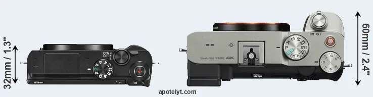 Compare J5 versus A7C top