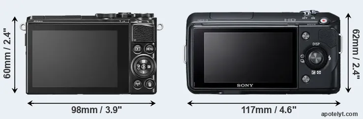 Comparison J5 or NEX-3 rear