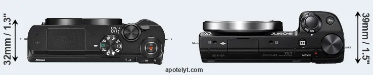 Compare J5 versus NEX-5R top