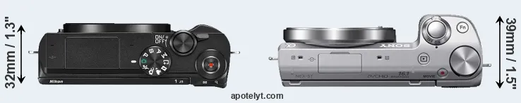 Compare J5 versus NEX-5T top