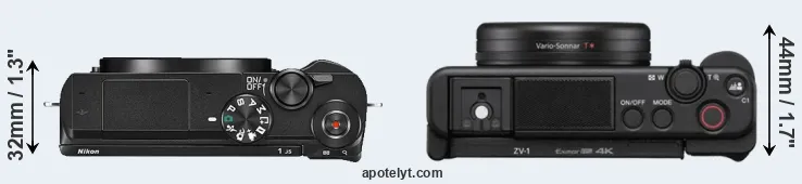 Compare J5 versus ZV-1 top