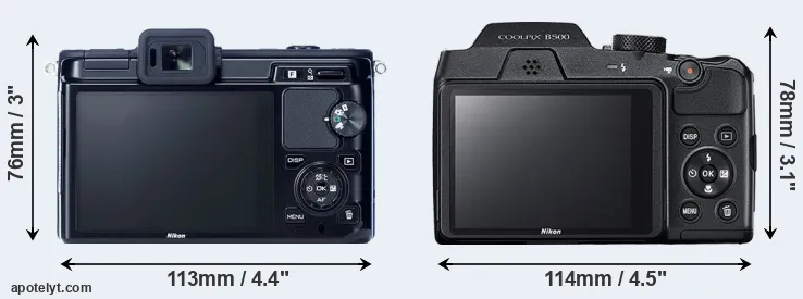 Comparison V1 or B500 rear