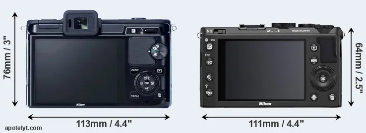 Comparison V1 or Coolpix A rear