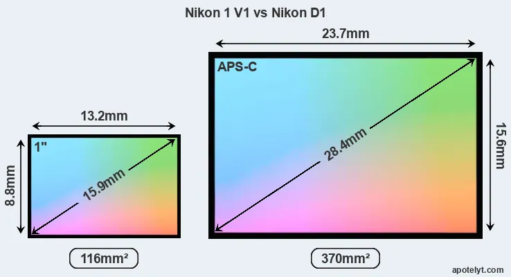 Nikon 1 V1 and Nikon D1 sensor measures