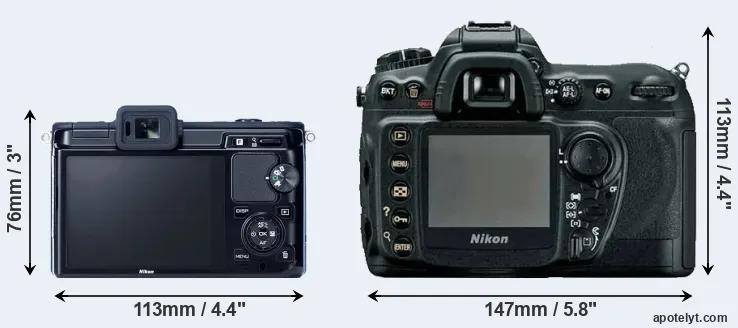 Comparison V1 or D200 rear