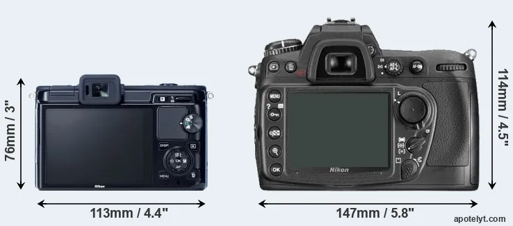 Comparison V1 or D300 rear