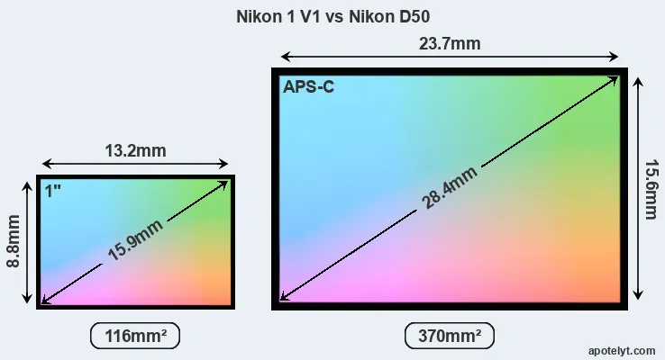 Nikon 1 V1 and Nikon D50 sensor measures