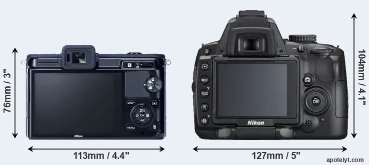 Comparison V1 or D5000 rear