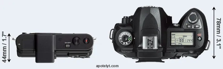 Compare V1 versus D70s top
