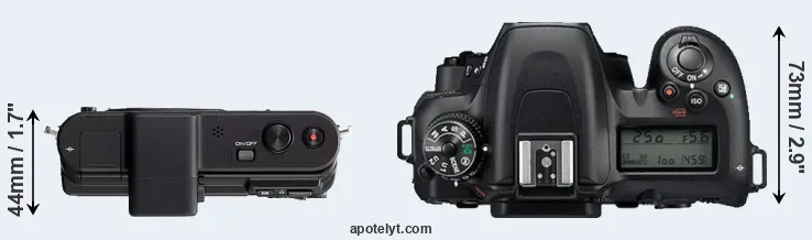 Compare V1 versus D7500 top