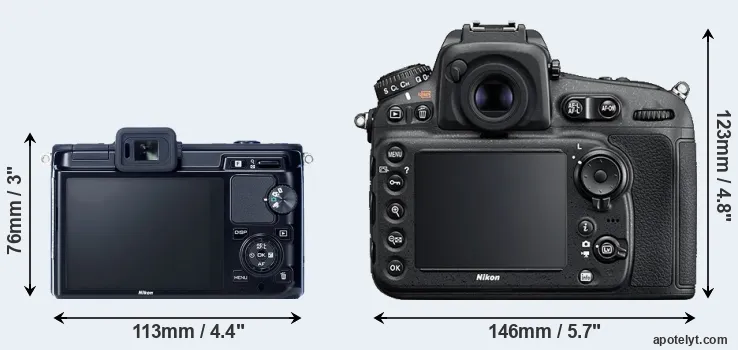 Comparison V1 or D810 rear